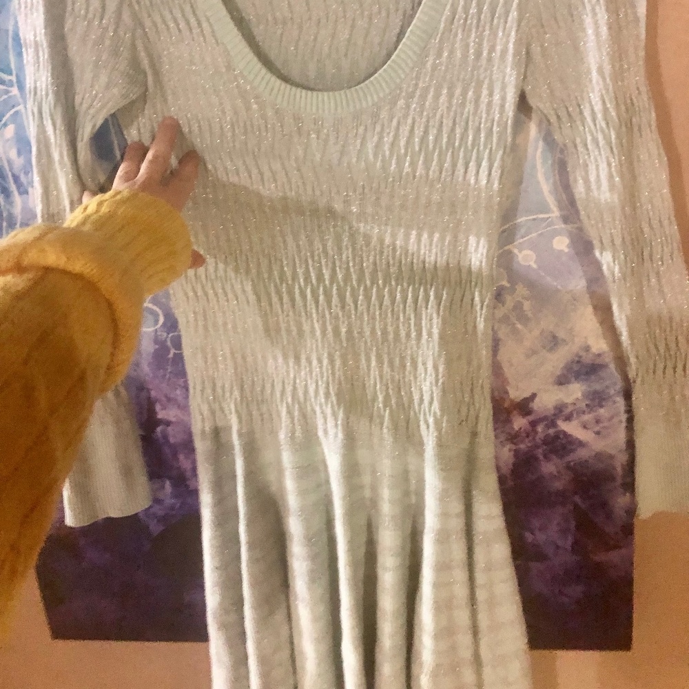Victoria secret sweater dress very stretchy fits medium or small sparkly